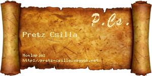 Pretz Csilla névjegykártya